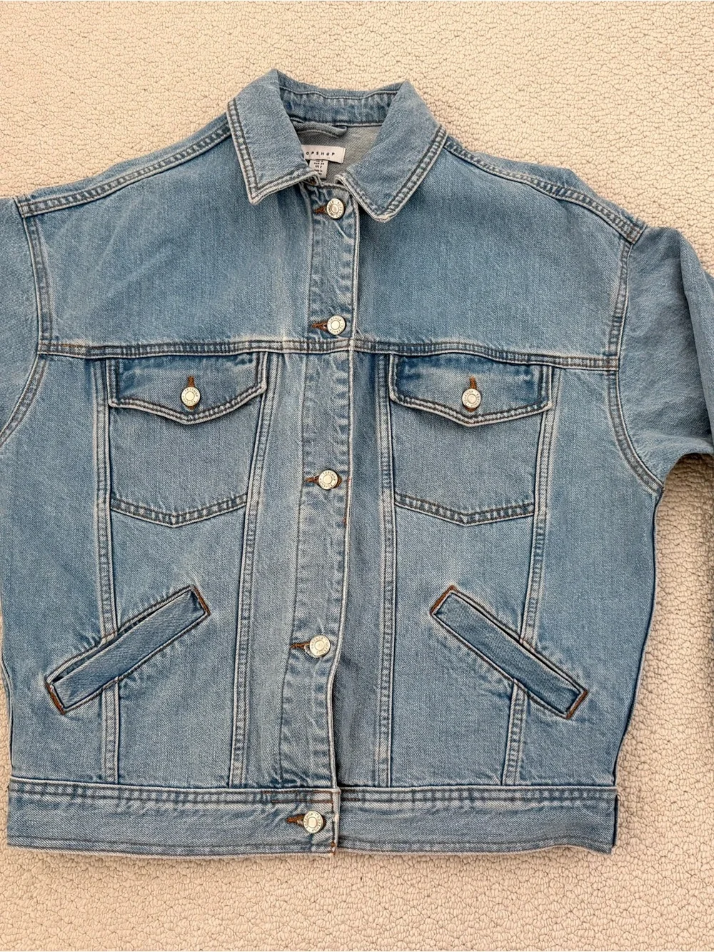 Topshop Light Wash Denim Jacket